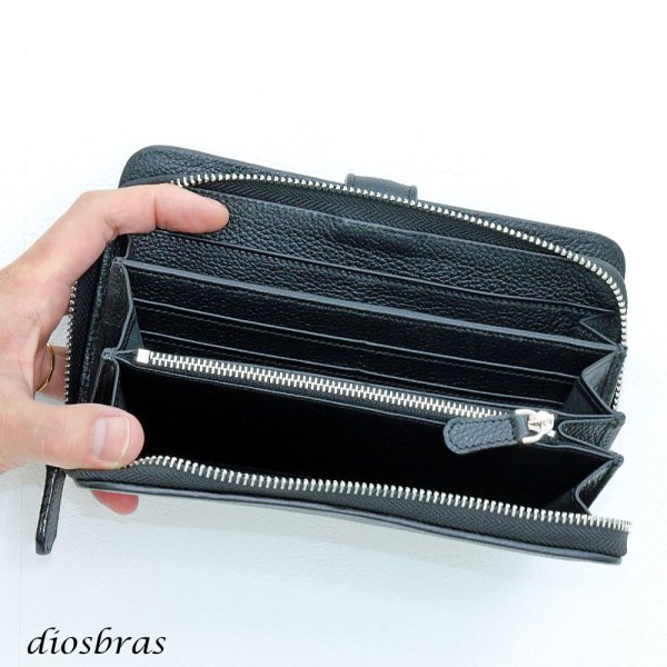 画像8: 長財布 ラウンドファスナー クロス シルバー925製 コンチョ 十字架 レザーウォレット 革財布 本革 レザー シュリンクレザー ラウンドジッパー ウォレット ハンドメイド 牛革 レディース おしゃれ スリム メンズ長財布  男性 女性 メンズ財布 ファスナー カード収納 大容量