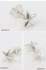 画像2: ピアス 星 ラッキー スター シルバーアクセサリー シルバーピアス 本物シルバー925 片方 ピアス片耳 片方販売ピアス メンズ レディース (2)