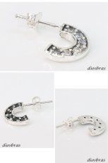 画像3: ピアス ジルコニア フープ リング シルバー９２５ ピアス メンズ レディース アクセサリー 両耳 2個セット (3)