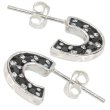 画像6: ピアス ジルコニア フープ リング シルバー９２５ ピアス メンズ レディース アクセサリー 両耳 2個セット (6)