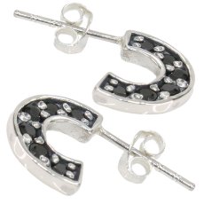 画像6: ピアス ジルコニア フープ リング シルバー９２５ ピアス メンズ レディース アクセサリー 両耳 2個セット (6)