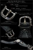 画像8: diosbras-ディオブラス- 本革サドルレザーカービング カスタムウォッチ レザーウォッチ ターコイズ  コンチョ 腕時計 シルバー９２５ ヌメ革 バイカー 牛革時計 インディアン バッファロー フェザー 黒 ブラック