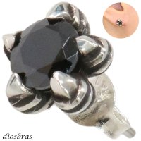 ピアス ブラックジルコニア ドラゴン 竜 龍 クロウ爪 ゴシック 本物シルバー925 片方 ピアス片耳 片方販売ピアス メンズ レディース メール便なら送料無料