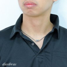 画像2: チェーン ダブルクリップ フック シルバー９２５ 薔薇　バラ カスタムパーツ ロブスター クラスプ ロック 両面デザイン (2)