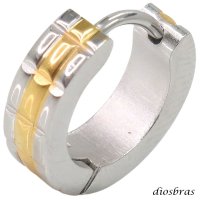 ステンレス フープピアス シルバー 金属アレルギー対応 メタル素材 シンプル 小さめ フープ ループ リング 輪っか ピアス ゴールド メンズ アクセサリー レディース 中折れ式 13mm