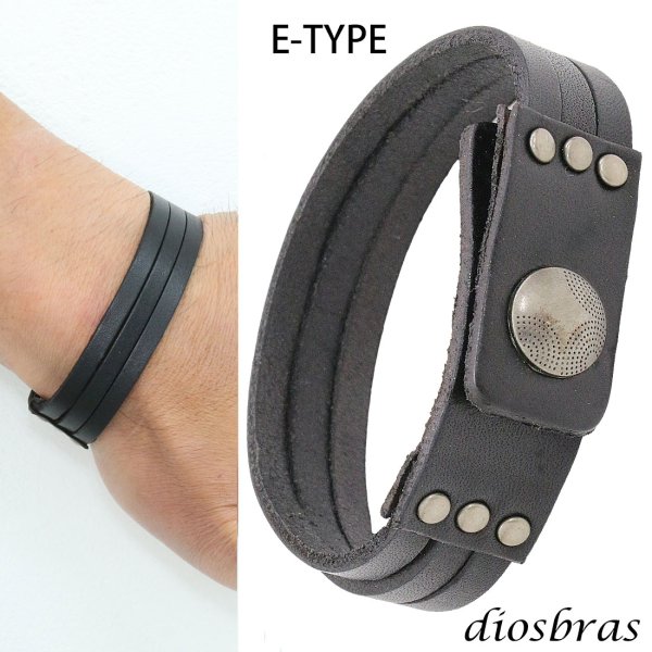 画像6: ブレスレット メンズ レザー ブレス スタッズ 3重 2重 2連ブレス クロス プレート インフィニティ 無限  選べる♪全5種類 本革 革 バングル レザーブレスレット レザーブレス アメカジ系 サロン系 キレカジ系 に♪ ピューター製 メール便なら送料無料