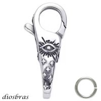 チェーン フック シルバー９２５ アイシェイプ フリーメイソン プロビデンス 星 スター クリスチャン カスタムパーツ ロブスター クラスプ ロック 両面デザイン