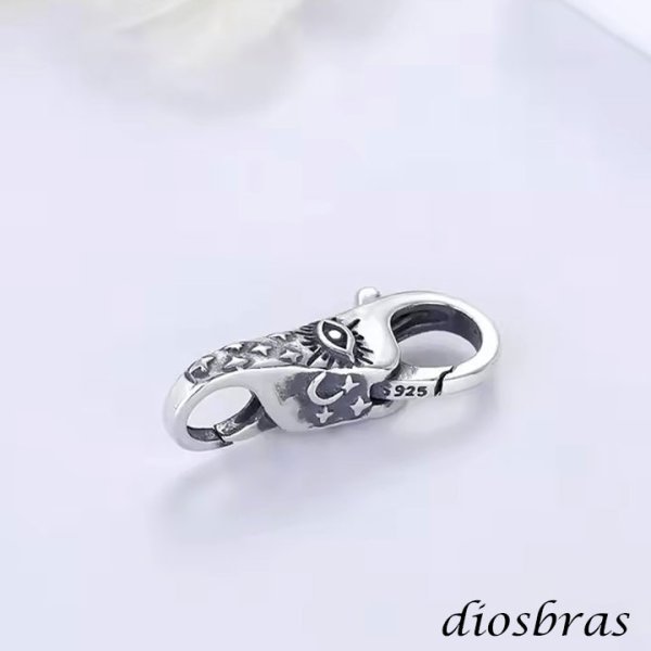 画像6: チェーン フック シルバー925 アイシェイプ フリーメイソン プロビデンス 星 スター クリスチャン カスタムパーツ ロブスター クラスプ ロック 両面デザイン