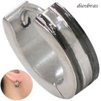 ステンレス フープピアス シルバー 金属アレルギー対応 メタル素材 プレーン シンプル 小さめ フープ ループ リング 輪っか ピアス メンズ アクセサリー レディース 中折れ式 13mm