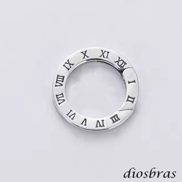 画像6: キーリング キーホルダーの接続に丸カン 丸型 カラビナ  ローマ数字 アトラス サークル  マルカン１個売り 極太ビーズ シルバー シルバー925 ビーズ アクセサリー ハンドメイド パーツ 線径2 3mm 直径17.5mm 内径12mm   メール便全国送料無料