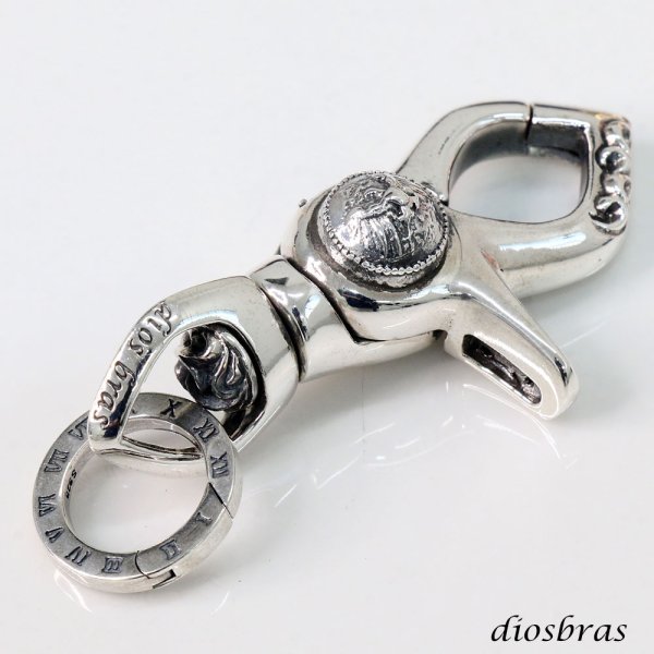 画像2: キーリング キーホルダーの接続に丸カン 丸型 カラビナ  ローマ数字 アトラス サークル  マルカン１個売り 極太ビーズ シルバー シルバー925 ビーズ アクセサリー ハンドメイド パーツ 線径2 3mm 直径17.5mm 内径12mm   メール便全国送料無料