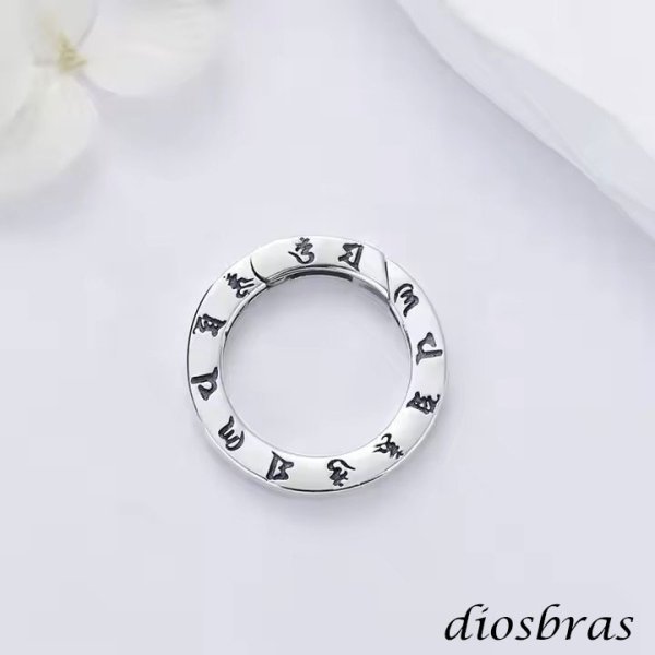 画像4: キーリング キーホルダーの接続に丸カン 丸型 カラビナ 梵字 サークル  マルカン１個売り 極太ビーズ シルバー シルバー925 ビーズ アクセサリー ハンドメイド パーツ 線径2 3mm 直径17mm 内径12mm   メール便全国送料無料