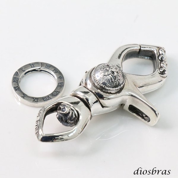 画像7: キーリング キーホルダーの接続に丸カン 丸型 カラビナ  ローマ数字 アトラス サークル  マルカン１個売り 極太ビーズ シルバー シルバー925 ビーズ アクセサリー ハンドメイド パーツ 線径2 3mm 直径17.5mm 内径12mm   メール便全国送料無料