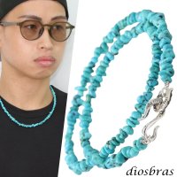 ターコイズ 馬蹄 ホースシュー フェザー ネックレス　チェーン 天然石 メンズ ネイティブ  羽 ターコイズ シルバー９２５ チェーン さざれ石 メディスンホイール フェザー