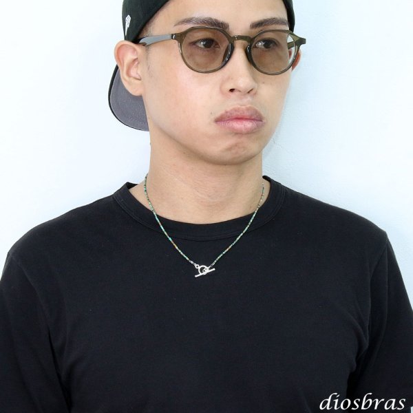 画像6: ターコイズ Tバー 極細1.7mm ネックレス　チェーン 天然石 メンズ ネイティブ  ターコイズ シルバー９２５ チェーン さざれ石 シンプル