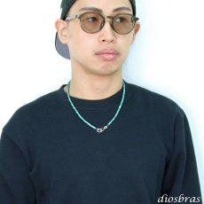 画像8: ターコイズ 馬蹄 ホースシュー フェザー ネックレス　チェーン 天然石 メンズ ネイティブ  羽 ターコイズ シルバー９２５ チェーン さざれ石 メディスンホイール フェザー (8)