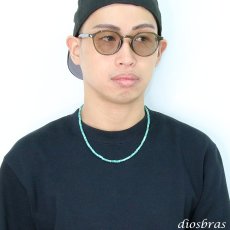 画像2: ターコイズ 馬蹄 ホースシュー フェザー ネックレス　チェーン 天然石 メンズ ネイティブ  羽 ターコイズ シルバー９２５ チェーン さざれ石 メディスンホイール フェザー (2)