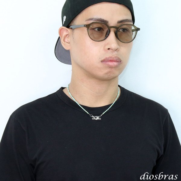 画像6: ターコイズ Tバー 極細2.8mm ネックレス　チェーン 天然石 メンズ ネイティブ  ターコイズ シルバー９２５ チェーン さざれ石 シンプル