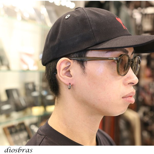 画像3: ステンレス フープピアス ブラック加工 シルバー 金属アレルギー対応 メタル素材 シンプル 小さめ フープ ループ リング 輪っか ピアス メンズ アクセサリー レディース 中折れ式 13mm