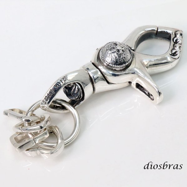 画像7: キーリング キーホルダー ファニー カラビナ 丸カン ハート 三角 トライアングル 楕円 スクエア 四角 丸型 カラビナ サークル  マルカン１個売り 極太ビーズ シルバー シルバー925 ビーズ アクセサリー ハンドメイド パーツ  線径2 5mm 直径17mm×9mm   スターリングシルバー