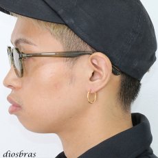 画像2: ステンレス フープピアス シルバー 銀 金属アレルギー対応 光沢 メタル素材 ゴールド 金 シンプル 小さめ フープ ループ リング 輪っか ピアス アクセサリー メンズ レディース 中折れ式 20mm  メール便なら送料無料 (2)