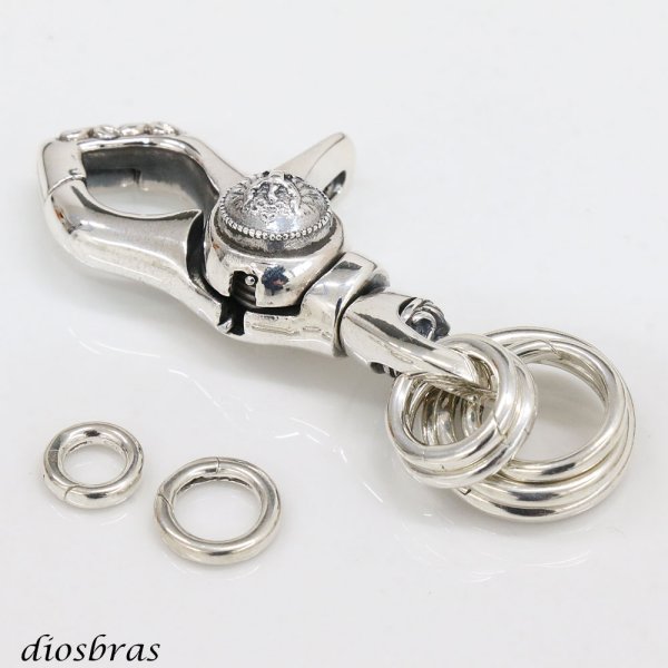 画像3: キーリング キーホルダーの接続に丸カン 楕円 丸型 カラビナ サークル  マルカン１個売り 極太ビーズ シルバー シルバー925 ビーズ アクセサリー ハンドメイド パーツ  線径2 5mm 直径17mm×9mm   スターリングシルバー