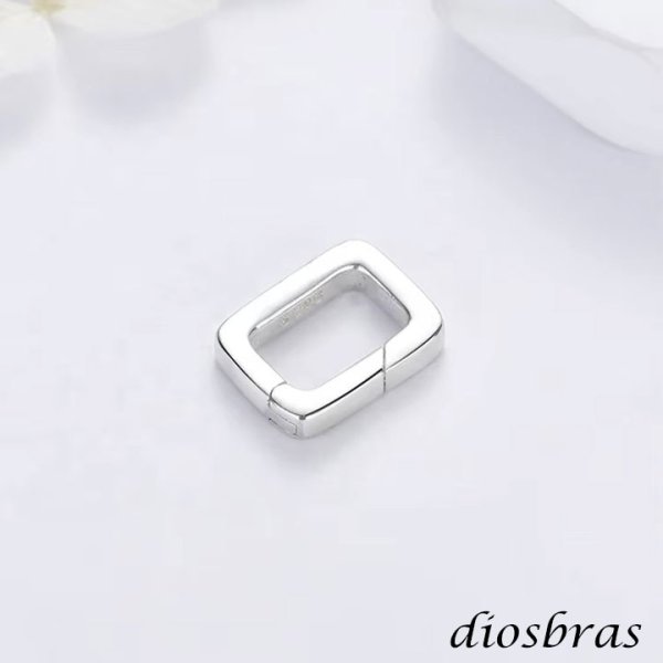 画像8: キーリング キーホルダー ファニー カラビナ 丸カン ハート 三角 トライアングル 楕円 スクエア 四角 丸型 カラビナ サークル  マルカン１個売り 極太ビーズ シルバー シルバー925 ビーズ アクセサリー ハンドメイド パーツ  線径2 5mm 直径17mm×9mm   スターリングシルバー