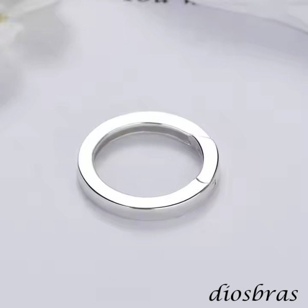 画像6: キーリング キーホルダーの接続に丸カン 楕円 丸型 カラビナ サークル  マルカン１個売り 極太ビーズ シルバー シルバー925 ビーズ アクセサリー ハンドメイド パーツ  線径2 5mm 直径17mm×9mm   スターリングシルバー