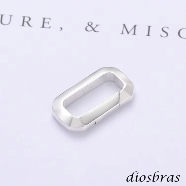 画像9: キーリング キーホルダー ファニー カラビナ 丸カン ハート 三角 トライアングル 楕円 スクエア 四角 丸型 カラビナ サークル  マルカン１個売り 極太ビーズ シルバー シルバー925 ビーズ アクセサリー ハンドメイド パーツ  線径2 5mm 直径17mm×9mm   スターリングシルバー