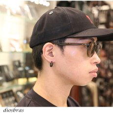 画像3: ステンレス フープピアス ブラック加工 多角形　6角形 シルバー 金属アレルギー対応 メタル素材 シンプル 小さめ フープ ループ リング 輪っか ピアス メンズ アクセサリー レディース 中折れ式 16.5mm (3)