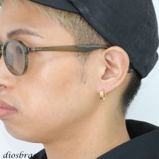 画像3: ステンレス フープピアス ゴールド ライン 金属アレルギー対応 メタル素材 シンプル 小さめ フープ ループ リング 輪っか ピアス ゴールド メンズ アクセサリー レディース 中折れ式 13mm (3)