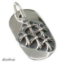 クロス ペンダント プレート ドッグタグ クロス 十字架 クロス シルバー925 ペンダント ジルコニア トップ シルバー 925 ネックレス  ネックレス  メンズ レディース メール便なら送料無料