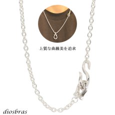 画像1: diosbras-ディオブラス チェーン フック付き ネックレス メンズ 馬蹄 ホースシュー シルバー９２５ フック チェーン メディスンホイール ネックレス あずきチェーン フェザー カスタムチェーン (1)