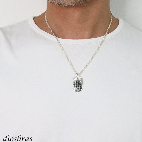 画像3: クロス ペンダント プレート ドッグタグ クロス 十字架 クロス シルバー925 ペンダント ジルコニア トップ シルバー 925 ネックレス  ネックレス  メンズ レディース メール便なら送料無料