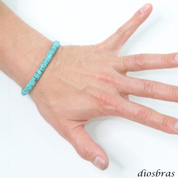 画像2: diosbras-ディオブラス ターコイズ 馬蹄 ホースシュー フェザー ブレスレット ブレス メンズ ネイティブ  羽 ターコイズ オニキス シルバー９２５ チェーン さざれ石 メディスンホイール フェザー