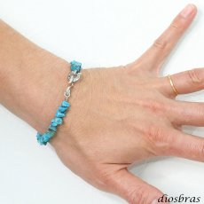 画像8: diosbras-ディオブラス ターコイズ 馬蹄 ホースシュー フェザー ブレスレット ブレス メンズ ネイティブ  羽 ターコイズ オニキス シルバー９２５ チェーン さざれ石 メディスンホイール フェザー (8)