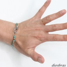 画像8: diosbras-ディオブラス ターコイズ 馬蹄 ホースシュー フェザー ブレスレット ブレス メンズ ネイティブ  羽 ターコイズ オニキス シルバー９２５ チェーン さざれ石 メディスンホイール フェザー (8)