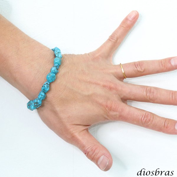 画像2: diosbras-ディオブラス ターコイズ 馬蹄 ホースシュー フェザー ブレスレット ブレス メンズ ネイティブ  羽 ターコイズ オニキス シルバー９２５ チェーン さざれ石 メディスンホイール フェザー