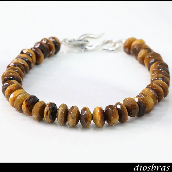 画像3: タイガーアイ ブリリアンカット カット ホークアイ  馬蹄 ホースシュー フェザー ブレスレット ブレス メンズ ネイティブ  羽 ターコイズ オニキス シルバー９２５ チェーン さざれ石 メディスンホイール フェザー