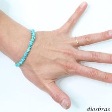 画像2: diosbras-ディオブラス ターコイズ 馬蹄 ホースシュー フェザー ブレスレット ブレス メンズ ネイティブ  羽 ターコイズ オニキス シルバー９２５ チェーン さざれ石 メディスンホイール フェザー (2)