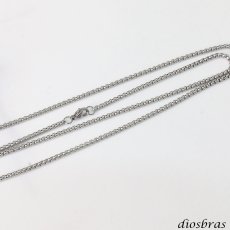 画像3: ステンレス サージカルステンレス シルバーチェーン シルバー マリンチェーン マリナ マリーナチェーン アンカーチェーン 幅2.4mm 40cm 45cm 50cm 55cm 60cm ネックレス チェーン  鎖 首飾り ギフト  チェーン シルバーネックレスチェーン あずきチェーン (3)