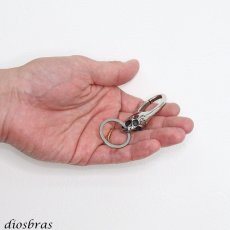 画像3: キーホルダー キーフック キーチェーン  シルバー   スカル ドクロ 骸骨 髑髏  亜鉛合金製 キーホルダー (3)