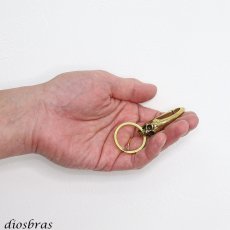 画像3: キーホルダー キーフック キーチェーン ゴールド  スカル ドクロ 骸骨 髑髏  真鍮  ブラス  キーホルダー (3)