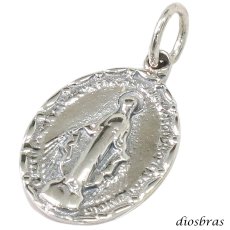 画像1: 極小マリアプレート ネックレス メイン マリアペンダントトップ銀シルバー925 マリア様  マリア ネックレス  SILVER925 maria  マリアネックレス送料無料マリア ネックレス メダイ (1)