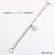 画像4: ブレスレット マンテル ステンレス エリザベスコイン  316L サージカルステンレス プレーン ステンレスブレスレット  シルバーブレスレット ゴールド シルバー 喜平　長あずき　小豆チェーン   メンズ レディース  シルバー　シルバー925 (4)