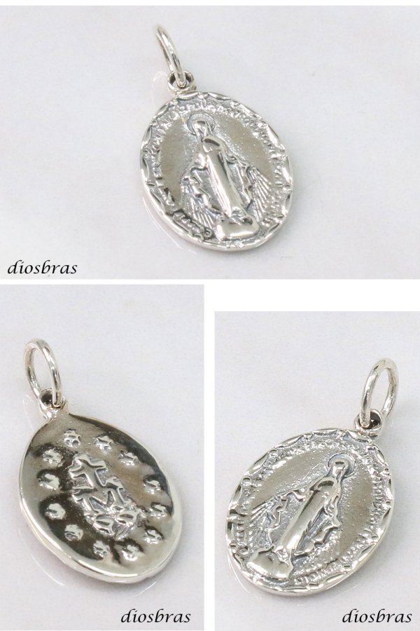画像2: 極小マリアプレート ネックレス メイン マリアペンダントトップ銀シルバー925 マリア様  マリア ネックレス  SILVER925 maria  マリアネックレス送料無料マリア ネックレス メダイ