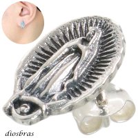 マリア ピアス クリスチャン キリスト シルバー９２５ ピアス メンズ レディース イヤリング アクセサリー マリア 本物シルバー９２５ 片方ピアス メンズ レディース 12mm