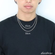 画像4: シルバー 925 ボールチェーン 3mm 50cm 幅3mm  ネックレス チェーン シルバー925 SILVER Necklace chain 銀 鎖 首飾り フィガロ メール便無料  ギフトOK  シルバー925チェーン シルバーネックレスチェーン (4)