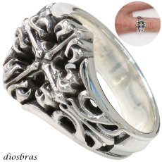 画像1: クロス リング　シルバー925 シルバーリング  メンズ クロス 十字架 シンプルクロス  スターリングシルバー ゴシック 指輪 ring silver925 銀 シルバーアクセサリー 男性 女性 レディース 極小 シンプル ピンキー (1)
