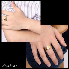 画像4: ステンレス  リング 回転式 スピナーリング シルバー 金属アレルギー対応 光沢 ゴールド 金 リング アクセサリー メンズ レディース (4)